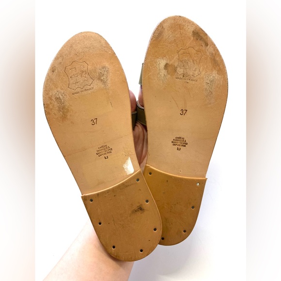 K Jacques St Tropez Menandre Leather Slides / Sandals sz 37 - Picture 6 of 7